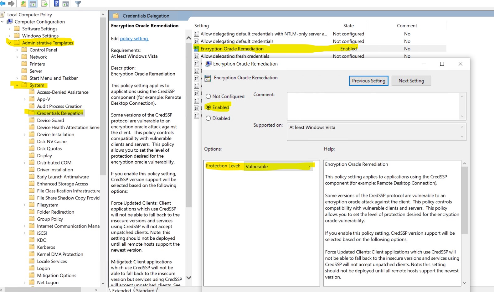 Remote Desktop Connection “CredSSP encryption oracle remediation” Error ...